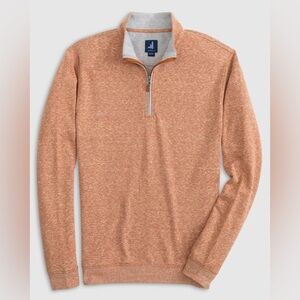 Johnnie-O Brick Orange Sully Quarter-Zip Pullover Sweater Golf Cotton Blend